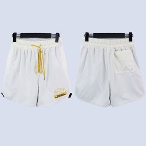 Rhude Straight-Leg Mid-Length Logo-Embroidered Swim Shorts Cream